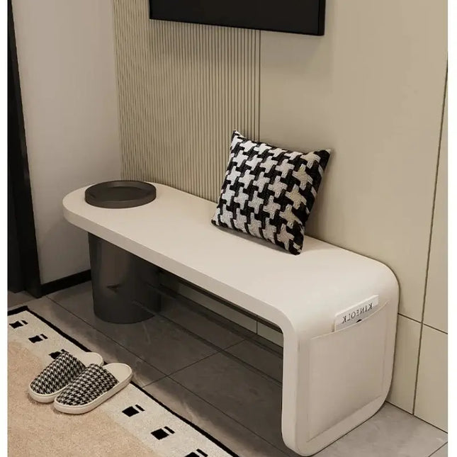 ChandelierDecor-Leather Bench