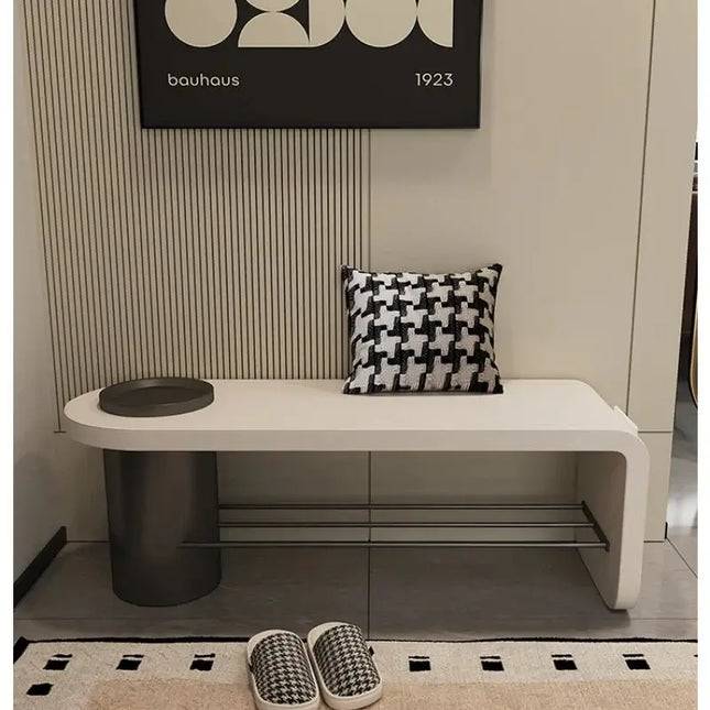 ChandelierDecor-Leather Bench