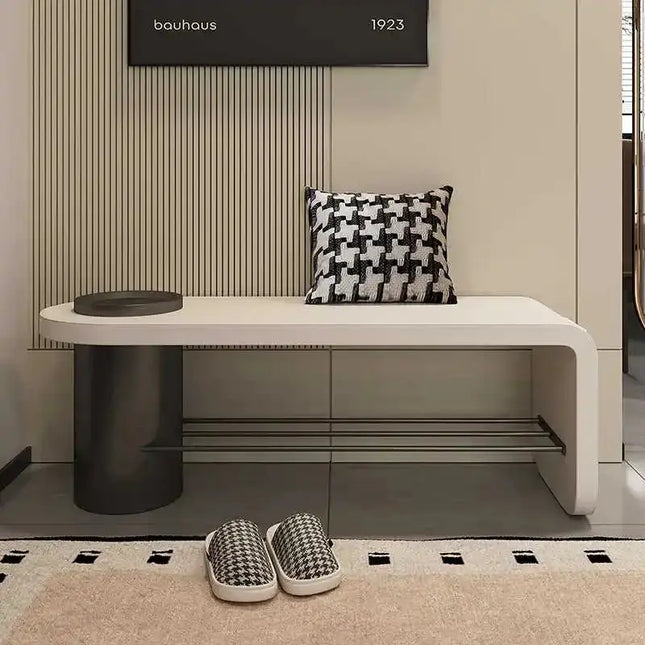 ChandelierDecor-Leather Bench