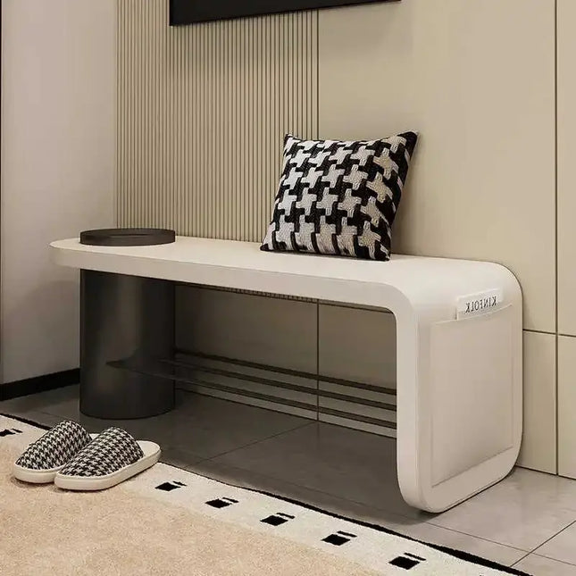 ChandelierDecor-Leather Bench