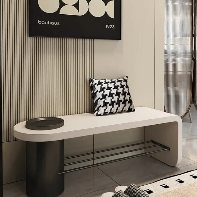 ChandelierDecor-Leather Bench