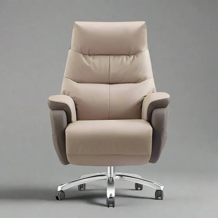 ChandelierDecor-Leather Recliner Chair – Reclining, Swivel, Footrest • Office