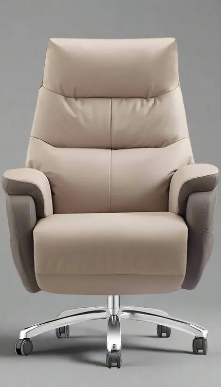 ChandelierDecor - Leather Recliner Chair – Reclining, Swivel, Footrest • Office