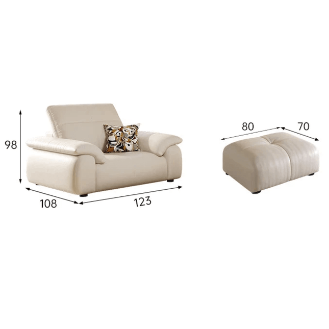 ChandelierDecor-Leather Sectional Sofa – Reclining, Remote Control