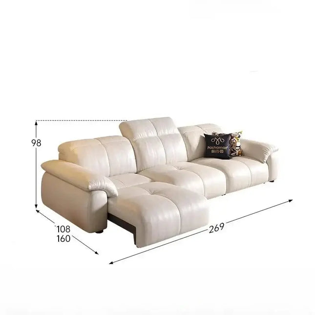 ChandelierDecor - Leather Sectional Sofa – Reclining, Remote Control