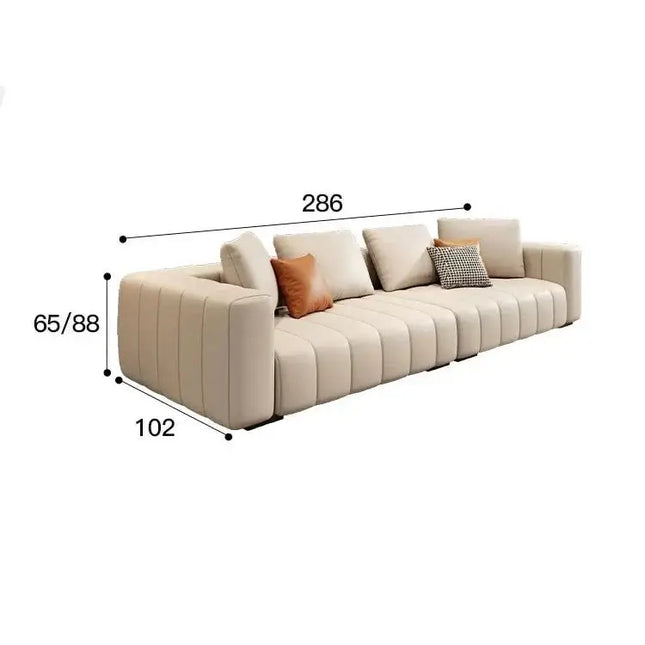 ChandelierDecor-Leather Sectional Sofa – Sleeper