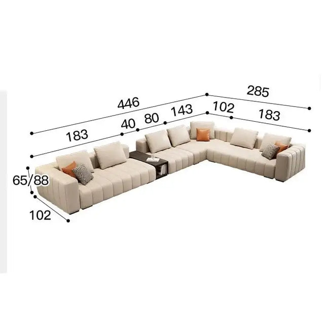 ChandelierDecor - Leather Sectional Sofa – Sleeper