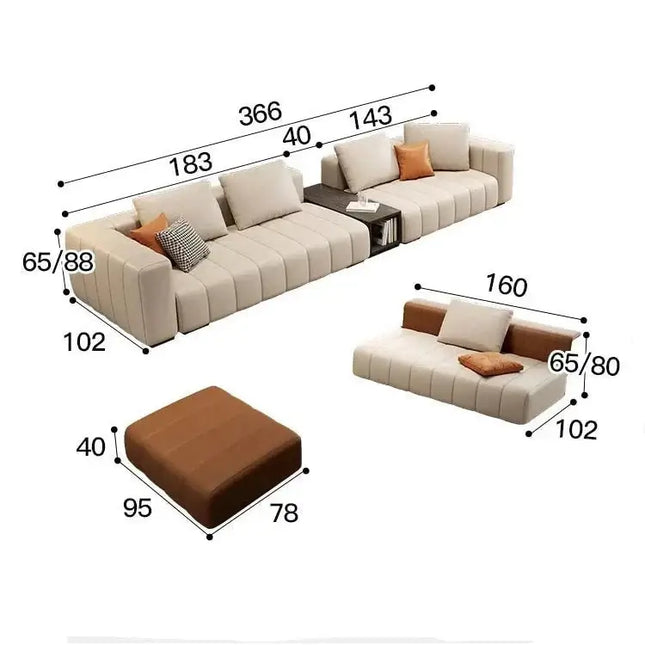 ChandelierDecor - Leather Sectional Sofa – Sleeper