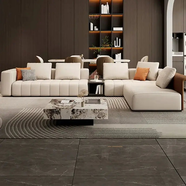 ChandelierDecor - Leather Sectional Sofa – Sleeper