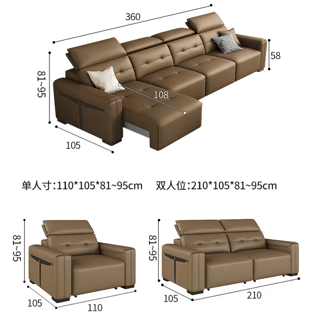 ChandelierDecor - Leather Sofa Bed