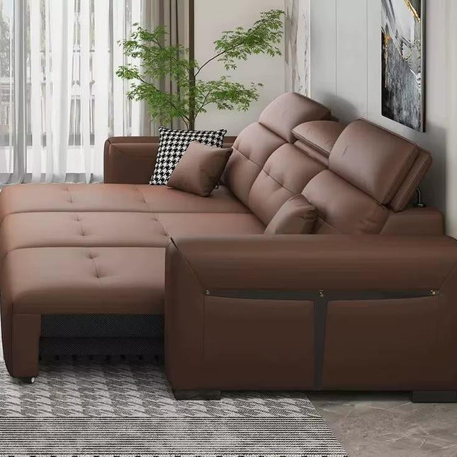 Convertible Sofa Bed - Multifunctional Leather Sofa Set-Sofa Set