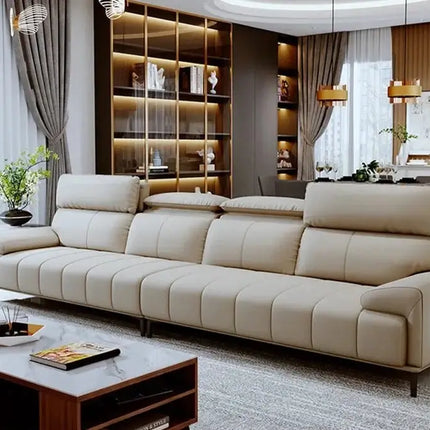 ChandelierDecor-Leather Sofa Set