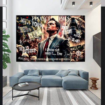 ChandelierDecor - Leonardo DiCaprio - Wolf of Wall Street Canvas Wall Art