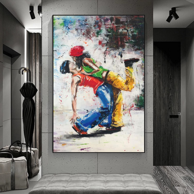 ChandelierDecor - Let's Dance on the Singer's Beat: Musical Canvas Wall Art