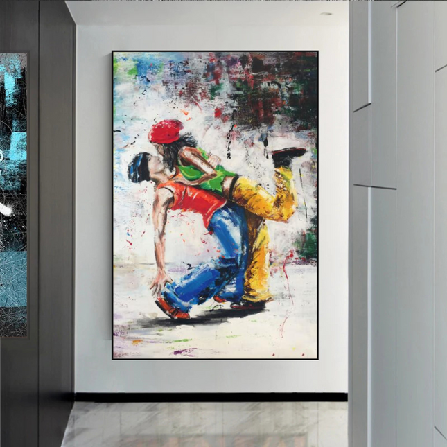 ChandelierDecor - Let's Dance on the Singer's Beat: Musical Canvas Wall Art