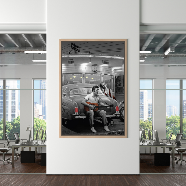 ChandelierDecor - Let's Ride Together: Elvis and Marilyn Canvas Wall Art