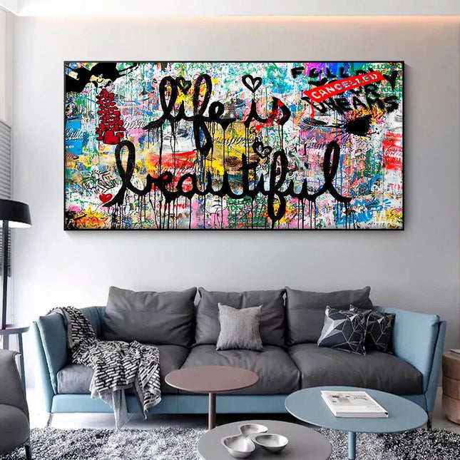 ChandelierDecor - Life Is Beautiful Canvas Wall Art