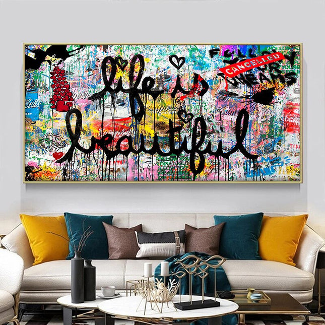 ChandelierDecor - Life Is Beautiful Canvas Wall Art