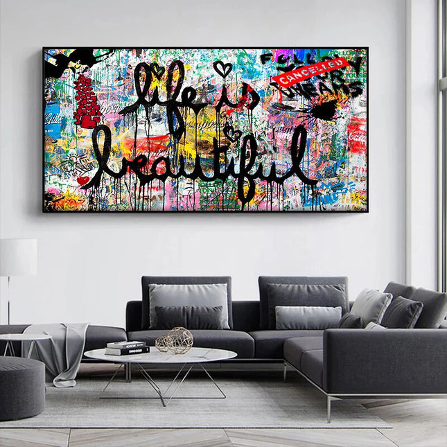 ChandelierDecor - Life Is Beautiful Canvas Wall Art