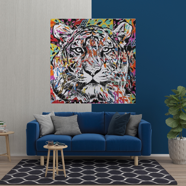 ChandelierDecor - Lion Tiger Graffiti Canvas Wall Art