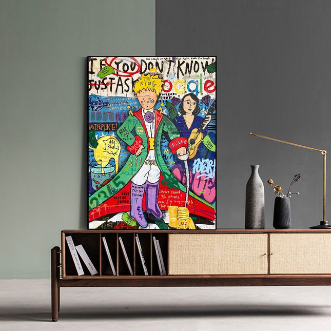 ChandelierDecor - Little Prince Pop Art Canvas Wall Art - Graffiti Print for Home Decor