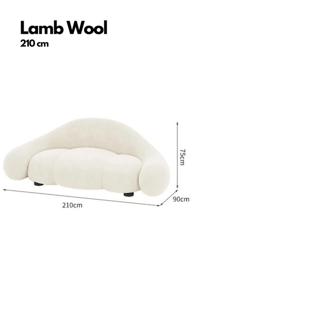 ChandelierDecor-Loopy Paw Sofa – Curved Cushioned Seating