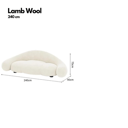 ChandelierDecor-Loopy Paw Sofa – Curved Cushioned Seating