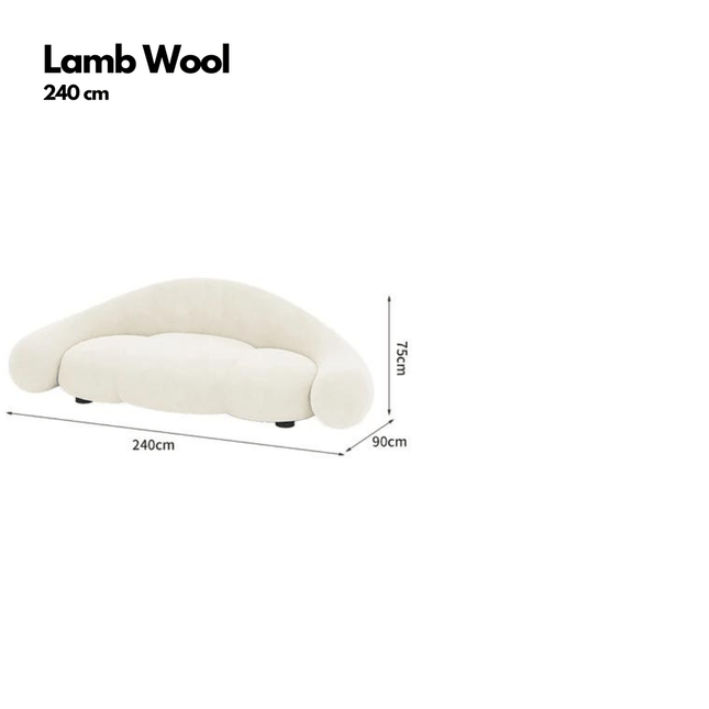 ChandelierDecor-Loopy Paw Sofa – Curved Cushioned Seating