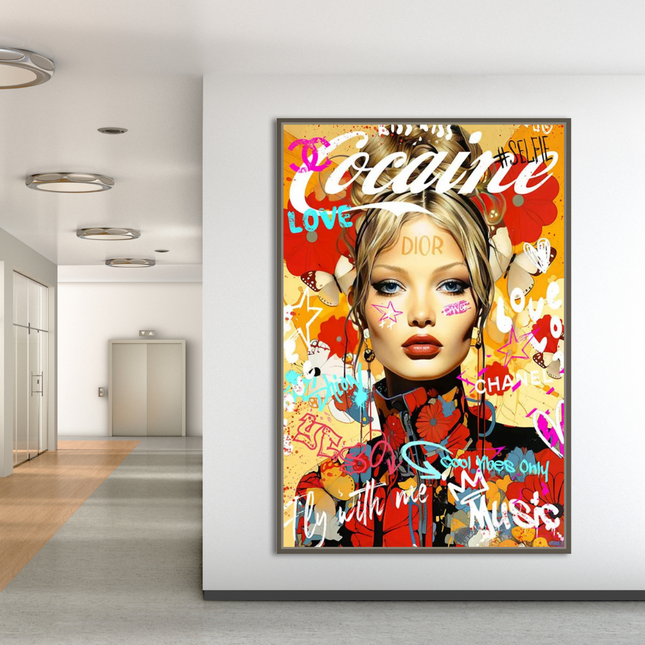 ChandelierDecor - Love: Kate Moss Canvas Wall Art - Captivating Design