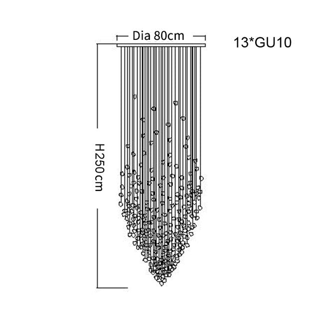 ChandelierDecor - Luxury Crystal Stones LED Ceiling Chandelier