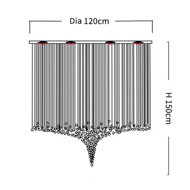 ChandelierDecor - Luxury Crystal Stones LED Ceiling Chandelier