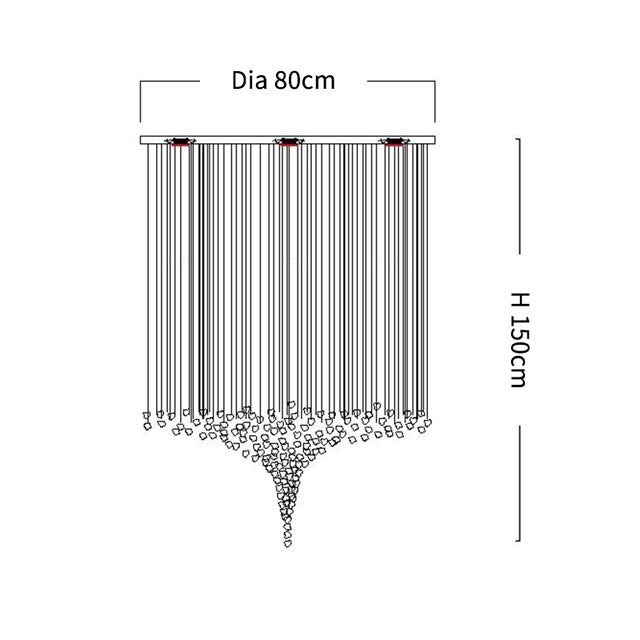 ChandelierDecor - Luxury Crystal Stones LED Ceiling Chandelier