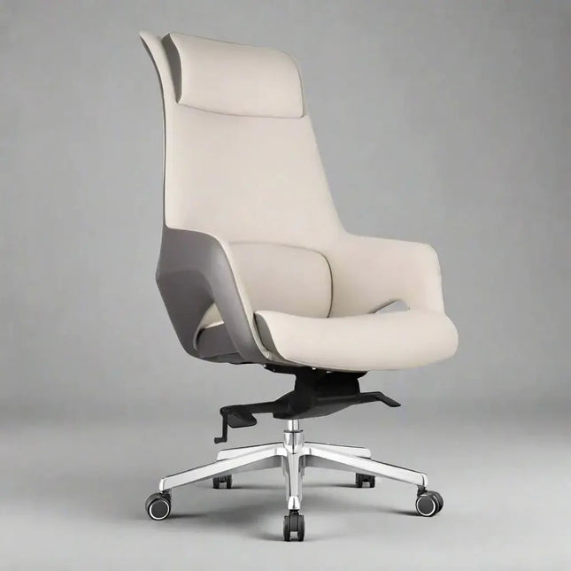 ChandelierDecor - Luxury Genuine Leather Leather Chair – Swivel • Office