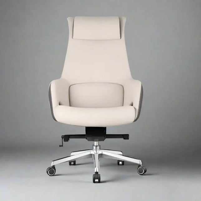 ChandelierDecor - Luxury Genuine Leather Leather Chair – Swivel • Office