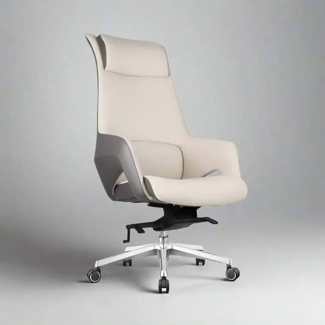 ChandelierDecor-Luxury Genuine Leather Leather Chair – Swivel • Office