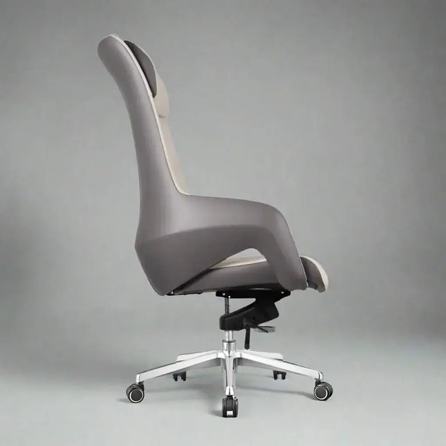 ChandelierDecor-Luxury Genuine Leather Leather Chair – Swivel • Office