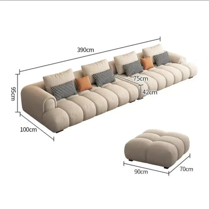 ChandelierDecor-Luxury Leather Sectional Sofa