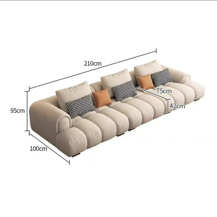 ChandelierDecor-Luxury Leather Sectional Sofa