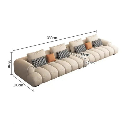 ChandelierDecor-Luxury Leather Sectional Sofa