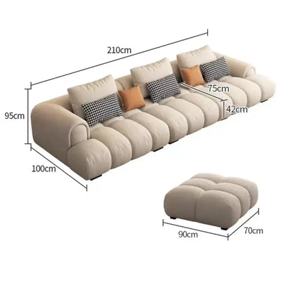 ChandelierDecor-Luxury Leather Sectional Sofa