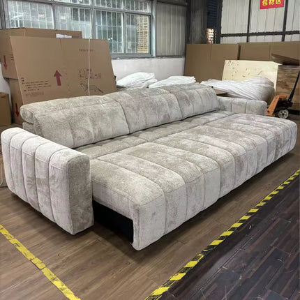 ChandelierDecor-Luxury Sofa Bed – Reclining, Extendable, Remote Control