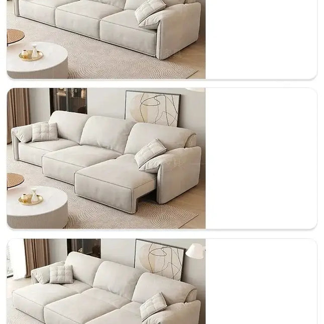 ChandelierDecor-Luxury Sofa Set – Reclining, Remote Control