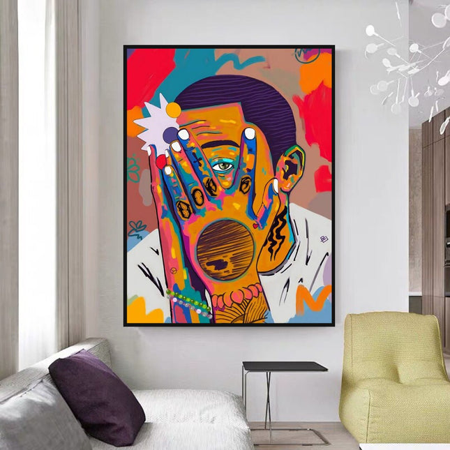 ChandelierDecor - Mac Miller Singer Graffiti Hip Hop Canvas Wall Art