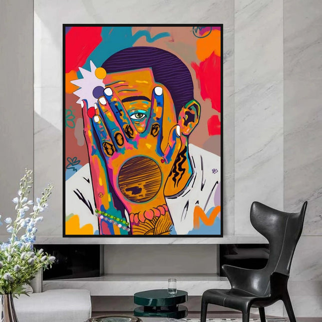 ChandelierDecor - Mac Miller Singer Graffiti Hip Hop Canvas Wall Art