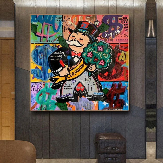 ChandelierDecor - Making Money is an Art by Alec Monopoly Wall Art