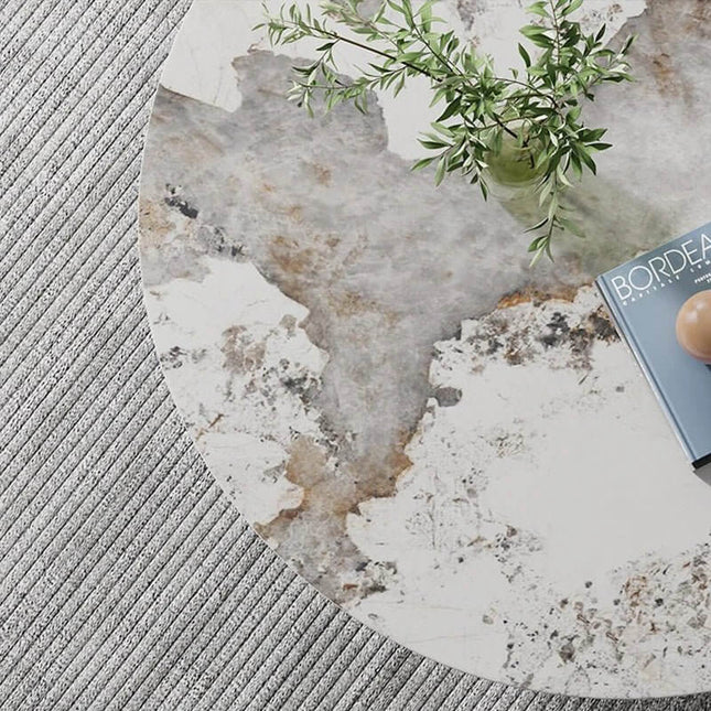 ChandelierDecor - Marble Pebbles Coffee Table – Globe Balls Round Design