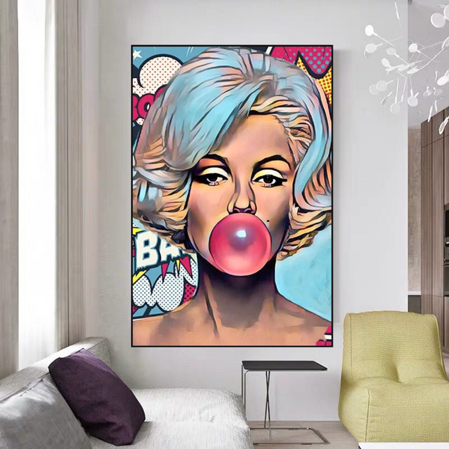 ChandelierDecor - Marilyn Bubble Gum Canvas Wall Art – Find the Perfect Piece