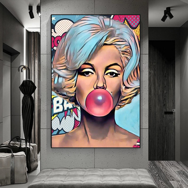 ChandelierDecor - Marilyn Bubble Gum Canvas Wall Art – Find the Perfect Piece