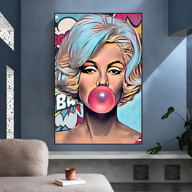 ChandelierDecor - Marilyn Bubble Gum Canvas Wall Art – Find the Perfect Piece