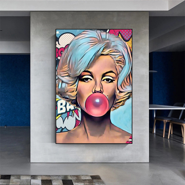 ChandelierDecor - Marilyn Bubble Gum Canvas Wall Art – Find the Perfect Piece